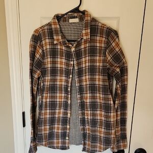 CP Shades Plaid Button-Up Jacket in Black, Gray, and Tan